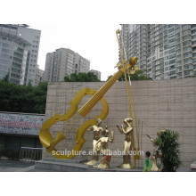 stainless steel large outdoor decoration painted sculpture for sale